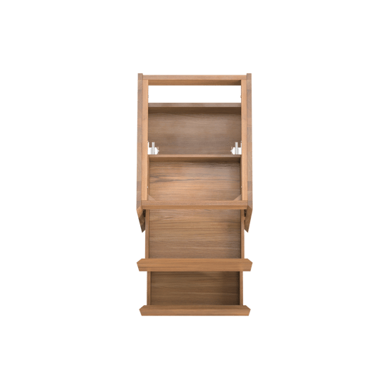 Balmani Mitra hängender Waschbeckenunterschrank: 45 x 55 cm, Teak, 2 Schubladen