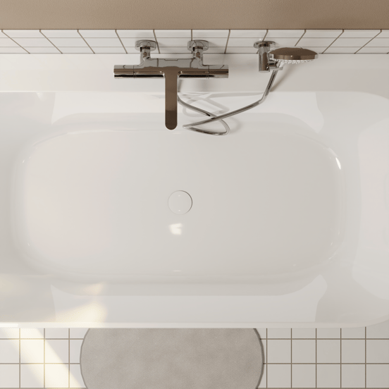 Luca Varess Laguna 2-Personen-Eckbadewanne: rechts, 170 x 85 cm, Acryl Weiß Glänzend