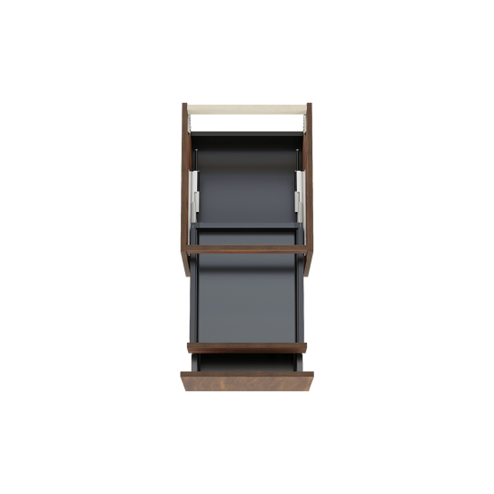 Balmani Sfera meuble sous-lavabo suspendu 45 x 55 cm noyer Américain 2 tiroirs