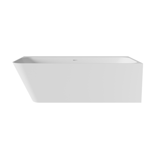 Balmani Zigga baignoire d'angle droite double 180 x 85 cm Solid Surface blanc mat