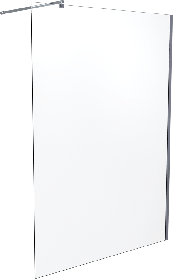 SanyOne douche à l'italienne 140 x 195 cm verre transparent profil chrome brillant