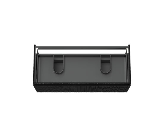 Storke Ribs zwevende wastafelonderkast 120 x 52 cm zwart eiken 2 lades