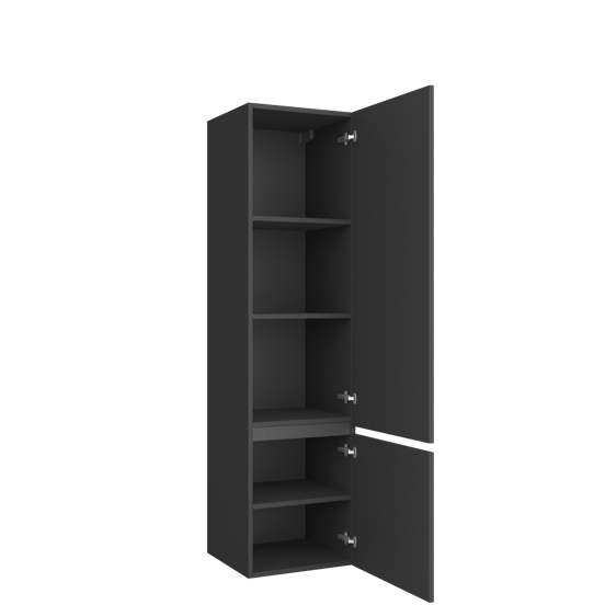 Balmani Lucida zwevende badkamerkast rechts mat zwart 45 x 35 x 169 cm