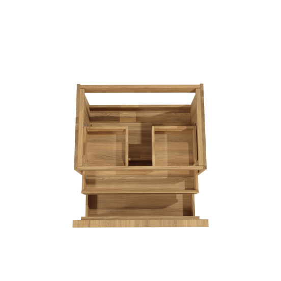 Balmani Forma meuble sous-vasque suspendu 75 x 55 cm teck 2 tiroirs