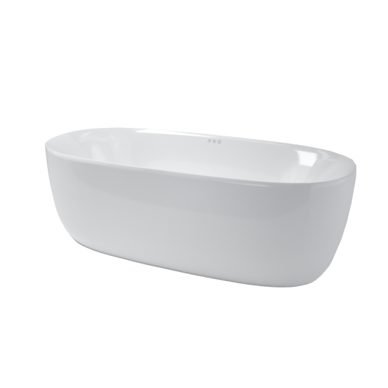 Luca Varess Bolla air baignoire balnéo ovale 180 x 80 cm acrylique Blanc Brillant