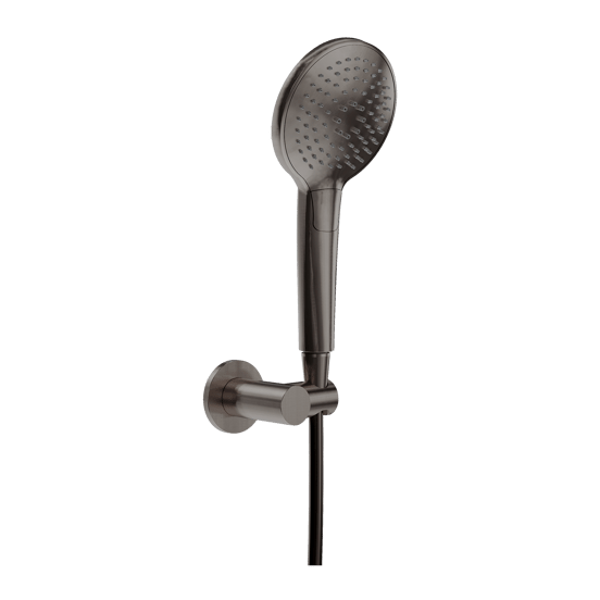 Blaufoss Round handdoucheset 3 functies Brushed GunMetal