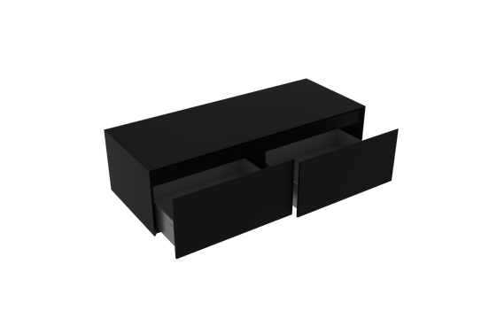 Storke Edge Modulo meuble sous-lavabo suspendu 120 x 48 cm noir mat 2 tiroirs