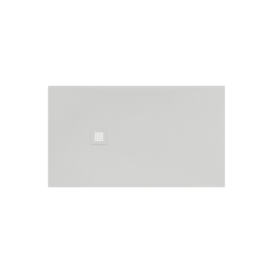 Luca Varess Classy douchebak 140 x 80 cm composietmarmer mat wit rock structuur