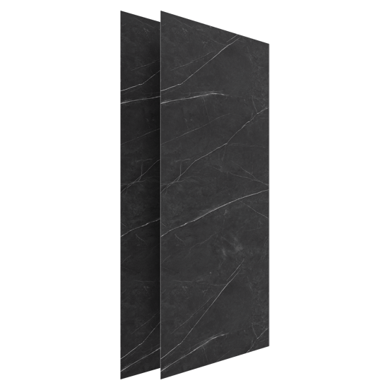 Luca Varess Suite Duschrückwand Set 2 x 120x260 cm, SPC, Marble dark
