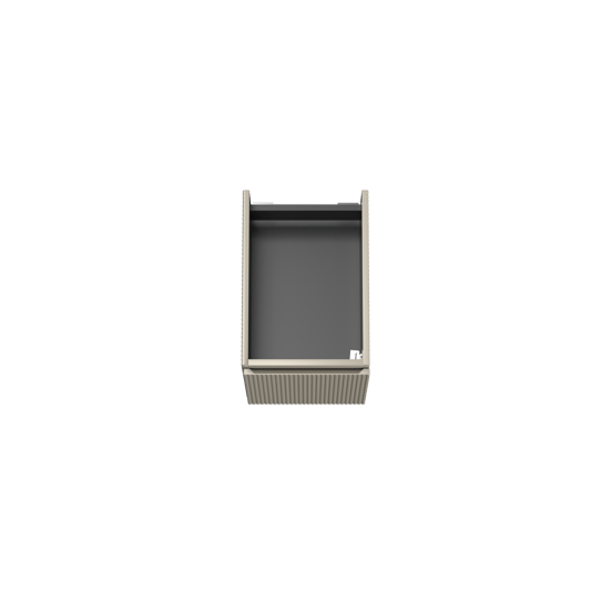 Storke Ribs zwevende wastafelonderkast 35 x 52 cm zijdegrijs