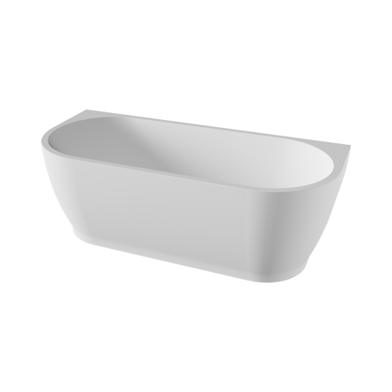 Linie Paulo halfvrijstaand bad 170 x 75 cm acryl mat wit