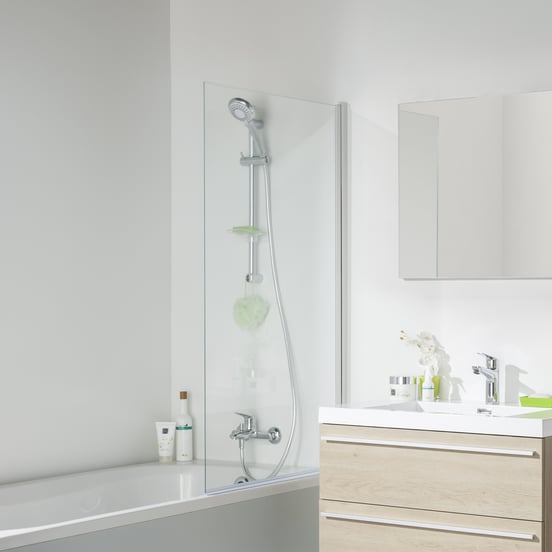 Blaufoss Solar Brauseset: 95 cm, 3 Strahlarten, Chrom glänzend und Weiß