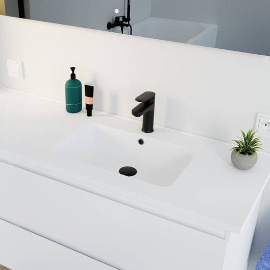 Linie Astor Waschbecken Armatur: Schwarz matt