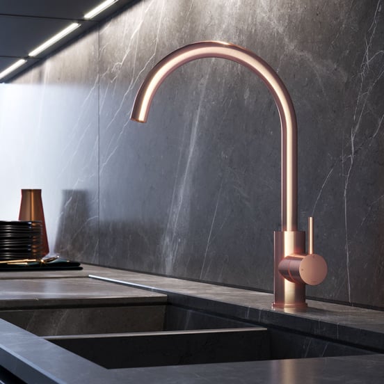 Grohe Minta C-uitloop keukenkraan Brushed Warm Sunset 32917DL0