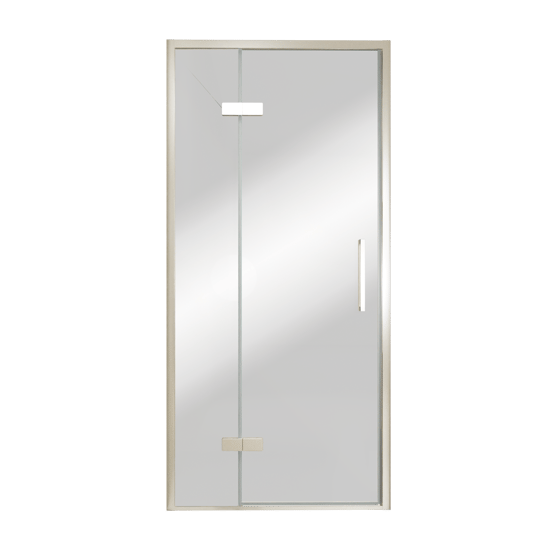 Balmani Senses Design porte pivotante à gauche 100 cm x 210 cm verre Miroir Reflex, Profil Brushed CoolMetal