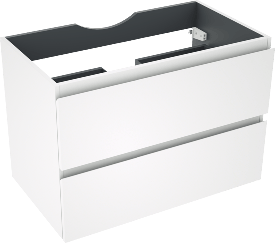 Linie Lado zwevende wastafelonderkast 80 x 46 cm mat wit 2 lades