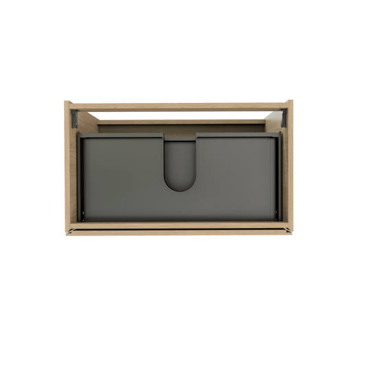 Storke Edge staande wastafelonderkast 80 x 46 cm naturel eiken 3 lades