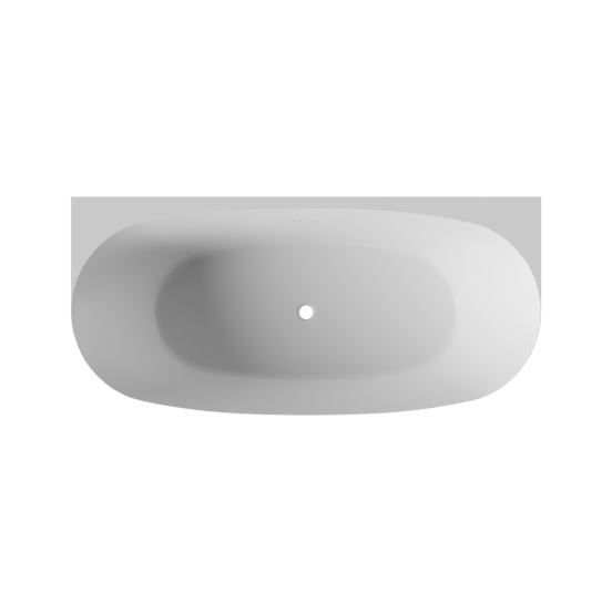 Luca Varess Sutilo baignoire semi-ilôt ovale  170x75cm acrylique blanc mat