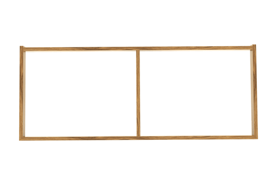 Balmani Lucida socle pour meuble sous-vasque teck 120 x 55 cm
