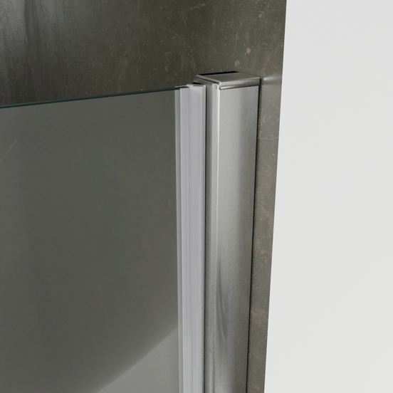 Luca Varess Kuresa douche draaideur 90 x 200 cm helder glas glanzend chroom profiel