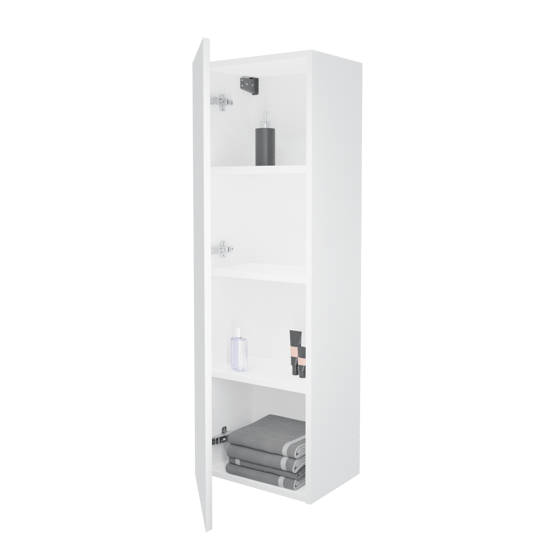 Storke Edge zwevende badkamerkast mat wit 40 x 30 x 125 cm