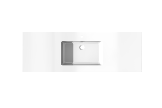 Storke Diva Einzelwaschtisch, Marmorkomposit glänzend, 155 x 52 cm