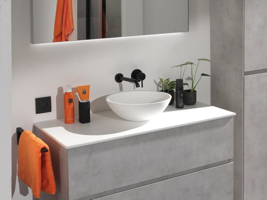 Storke Ronda vasque à poser mat Solid Surface rond Ø 36 cm