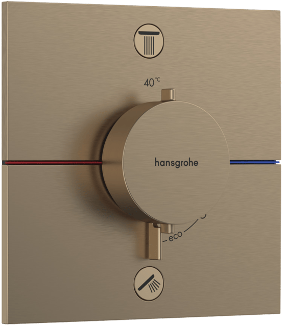 Hansgrohe Showerselect Comfort E inbouw thermostaat 2 uitgangen Brushed Bronze