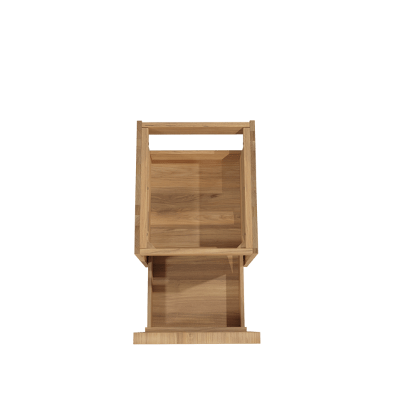 Balmani Forma hängender Waschbeckenunterschrank: 45 x 55 cm, Teak, 2 Schubladen