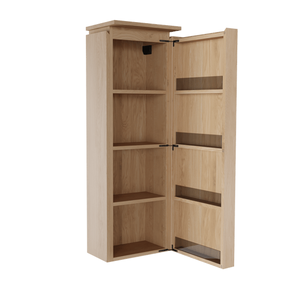 Balmani Eclips zwevende kolomkast rechts natuur eiken 44 x 32 x 130 cm