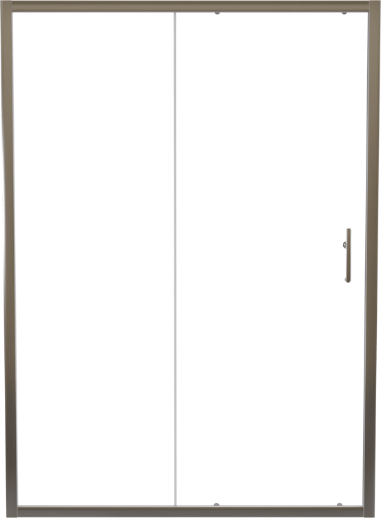 Linie Cadiz porte coulissante 140 cm x 190 cm verre transparent profil chrome brossé