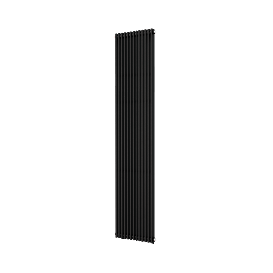 Vipera Corrason radiateur de salle de bains simple 40 x 180 cm chauffage central noir mat raccordement latéral 1.212W