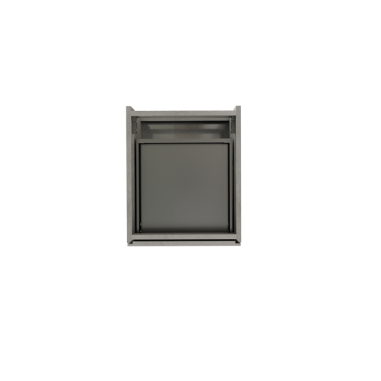 Storke Edge zwevende wastafelonderkast 45 x 52 cm beton donkergrijs 2 lades