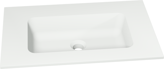 Storke Mata Einzelwaschtisch, Solid Surface matt, 60 x 40 cm
