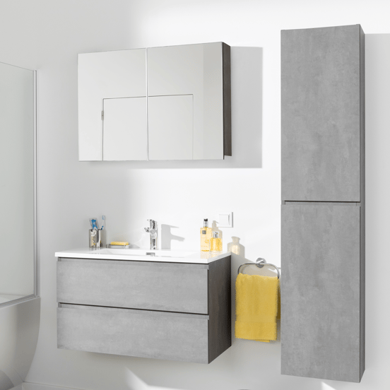 Storke Beta spiegelkast 80 x 60 cm betongrijs