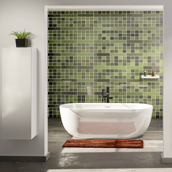 Luca Varess Mercuria Ovale Freistehende Badewanne: 170 x 76 cm, Acryl, Weiß glänzend