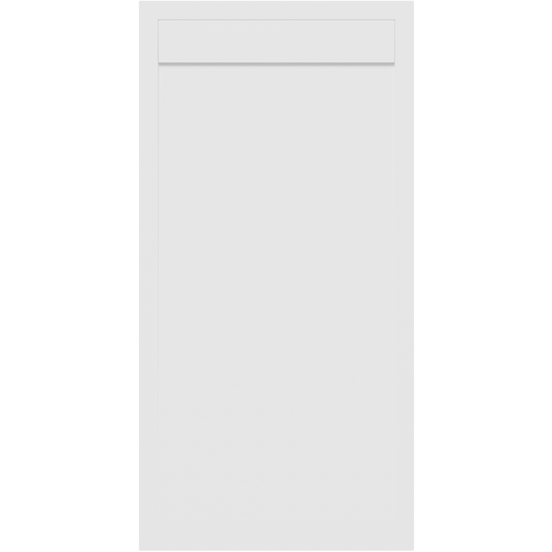 Luca Varess Dandy douchebak 180 x 90 cm composietmarmer mat wit rock structuur