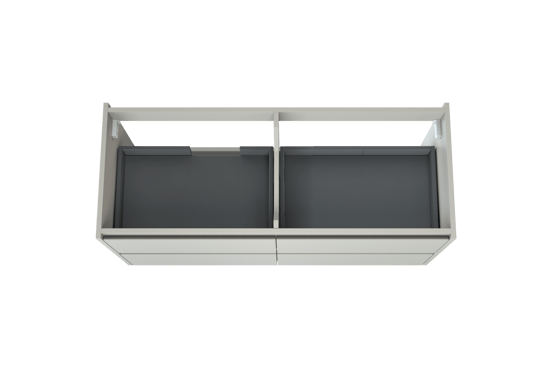 Storke Seda zwevend wastafelonderkast 130 x 52 cm mat wit 4 lades