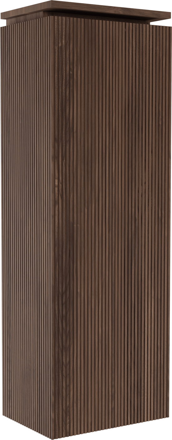 Balmani Eclips Ribs colonne salle de bains suspendue gauche Noyer américain 44 x 32 x 130 cm Nervure sym. vert.