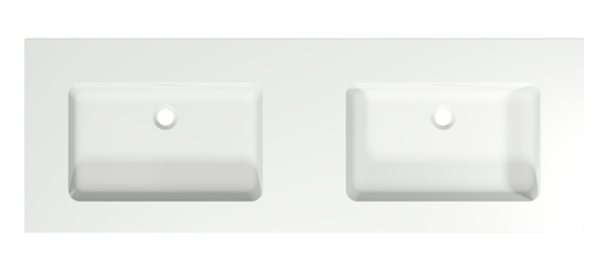 Storke Mata dubbele wastafel matte solid surface 150 x 52 cm