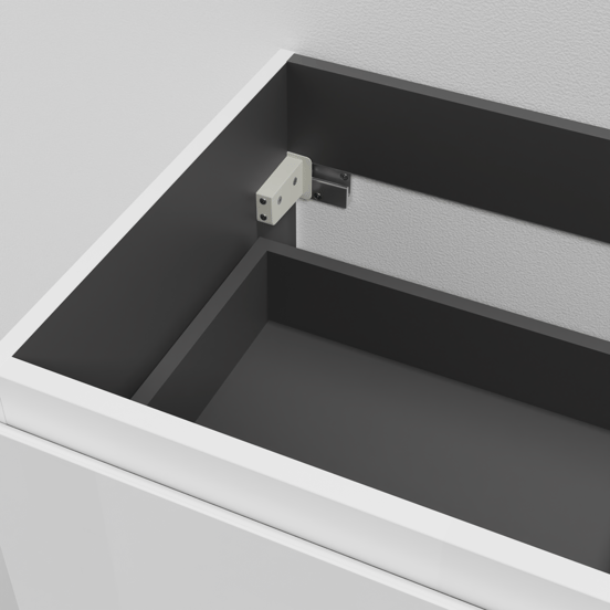 Linie Lado zwevende wastafelonderkast 100 x 46 cm mat wit 2 lades