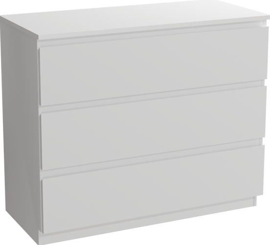 Linie Lado staand badmeubel 100 x 46 cm mat wit met Lado enkel of dubbel wastafelblad in composietmarmer mat wit