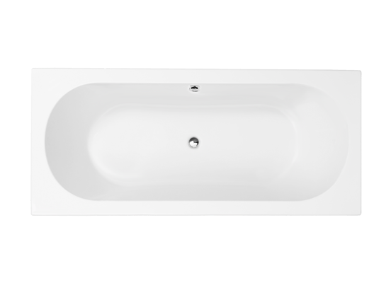 Luca Varess Rosala 2-Personen-Einbaubadewanne: 180 x 80 cm, Acryl, Weiß mat