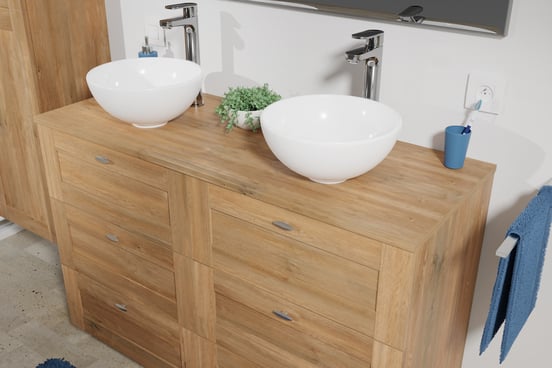 Linie Lavo Aufsatzwaschbecken: Keramik Weiß Glänzend, rund, Ø 32 cm