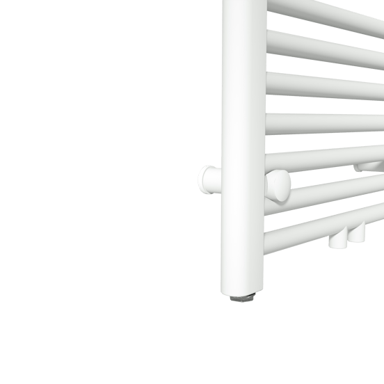 Vipera Kanza enkele handdoekradiator 50 x 180 cm centrale verwarming mat wit zij- en middenaansluiting 1068W