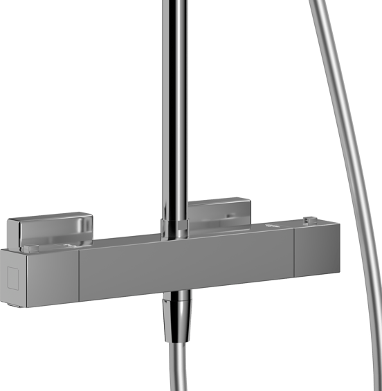 Linie Mavin 200 opbouw regendoucheset met thermostatische kraan Glanzend Chroom