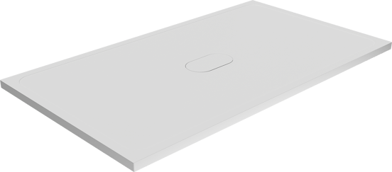 Balmani Artic douchebak 160 x 90 cm top solid mat wit