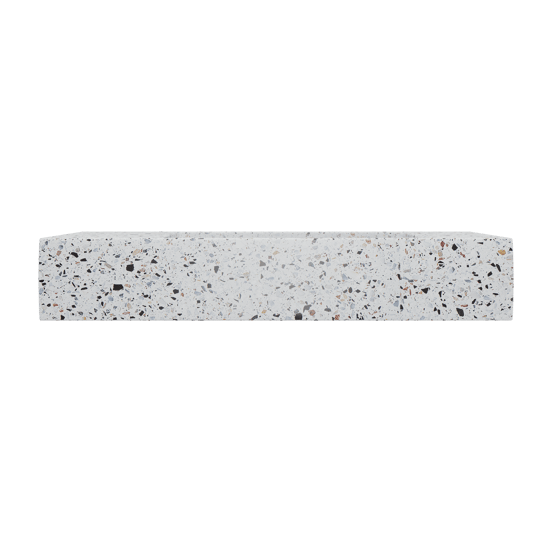 Balmani Mood Handwaschbecken: 55 x 20 cm, Bianco Nero Terrazzo