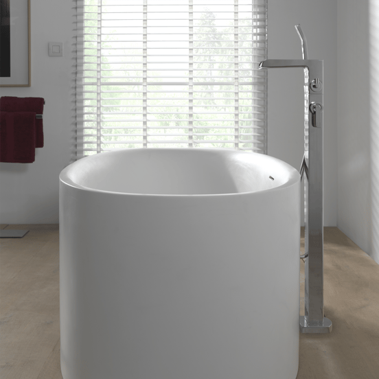 Blaufoss Fontana robinet de bain îlot avec douchette chrome brillant