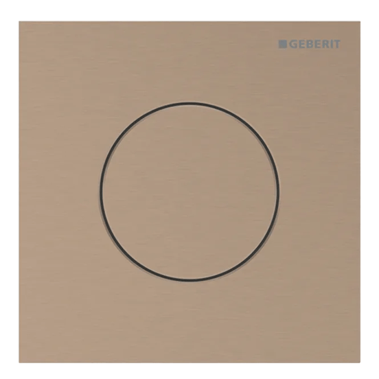 Geberit Type 40 duwplaat brushed rood goud voor inbouwelement voor urinoir